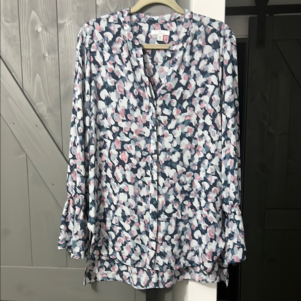 Halston Heritage Multicolor Floral Blouse